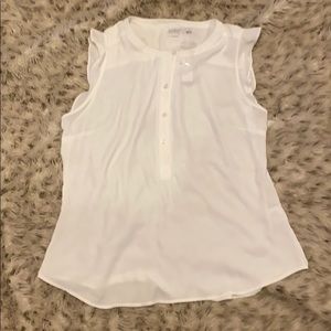 Off white sleeveless blouse